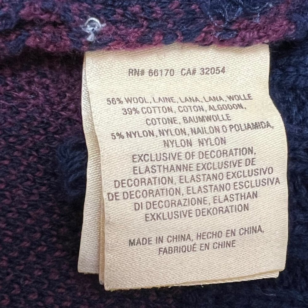 HWR Monogram Cardigan X Small Plaid Zip Up Swing Sweater Jacket Pockets Red Blue - Picture 10 of 13